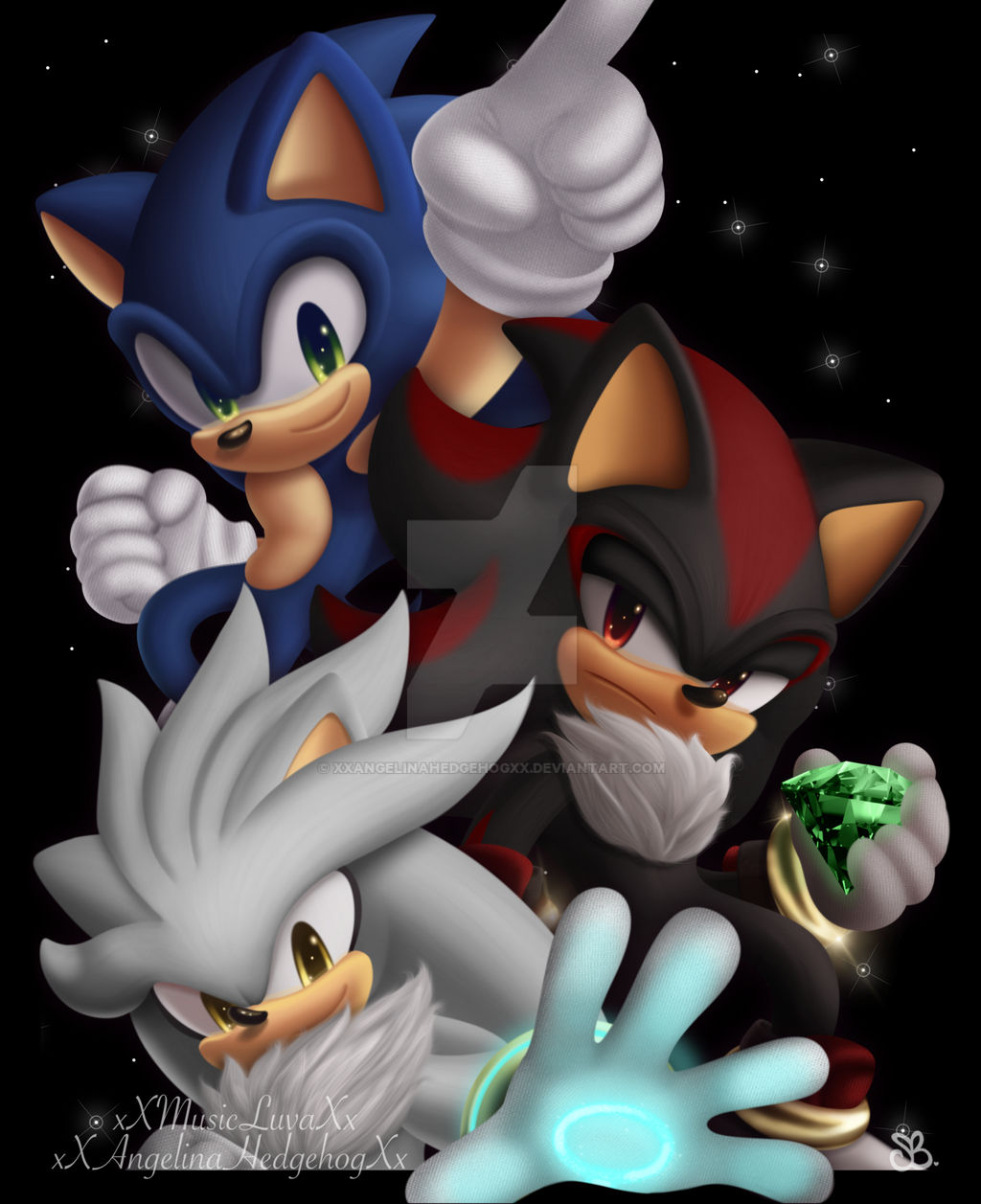 sonic and shadow and silver