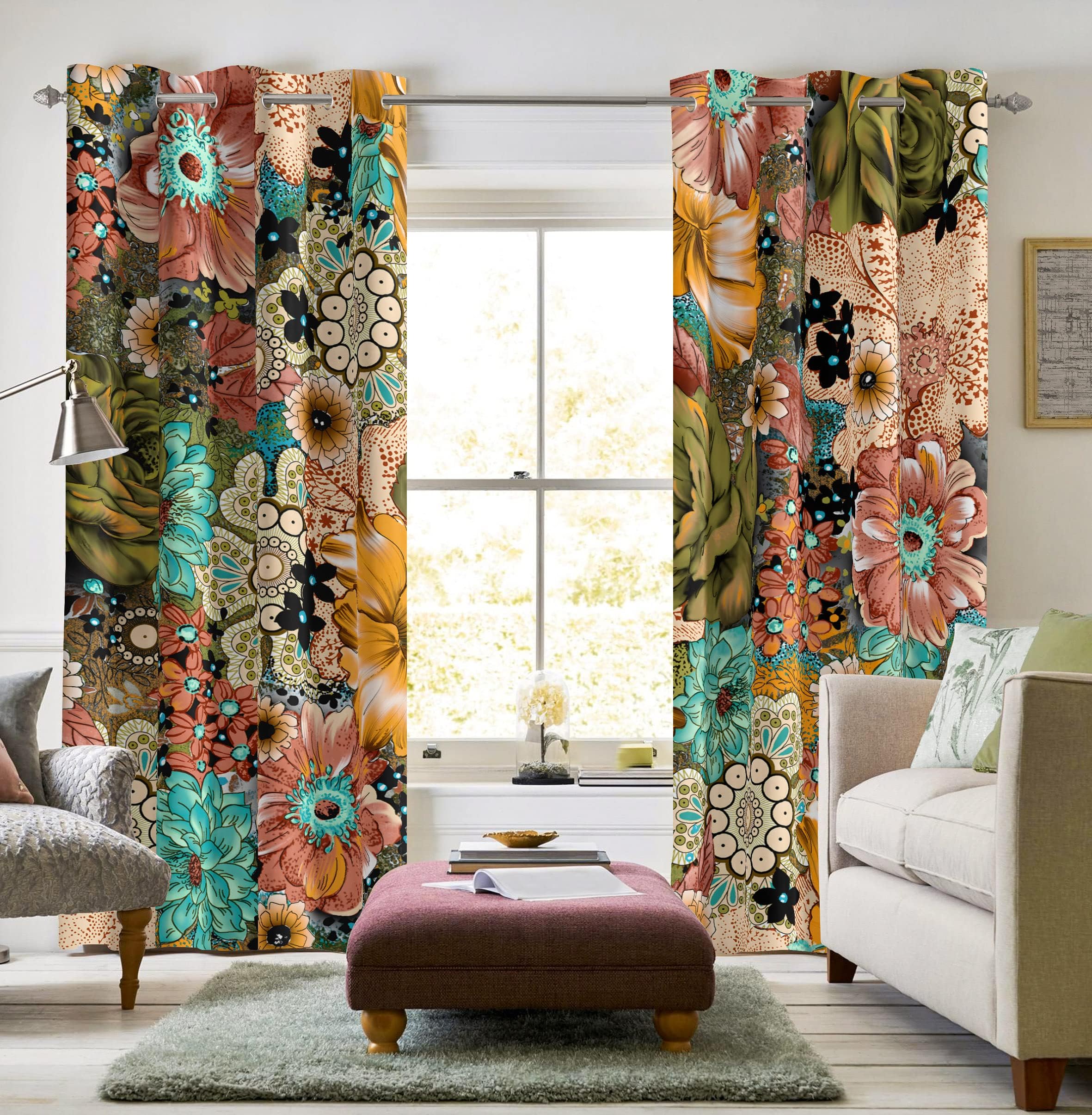 floral curtains for bedroom