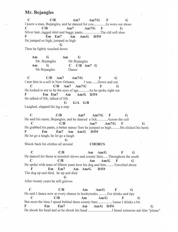 bojangles chords