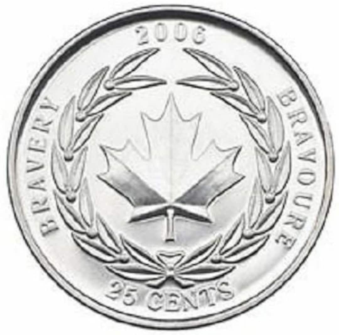 canada 25 cents 2006 bravery