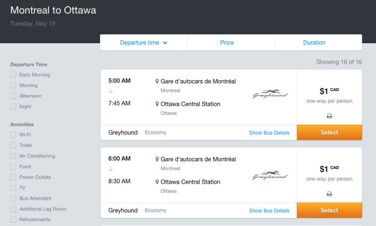 greyhound bus ticket prices one way