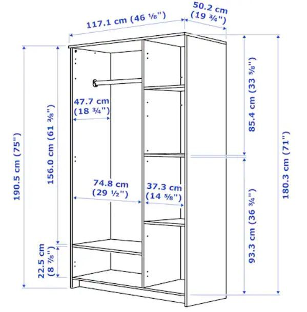 minimum coat closet depth