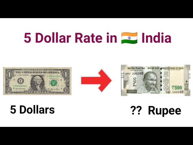 5 dollar indian rupees