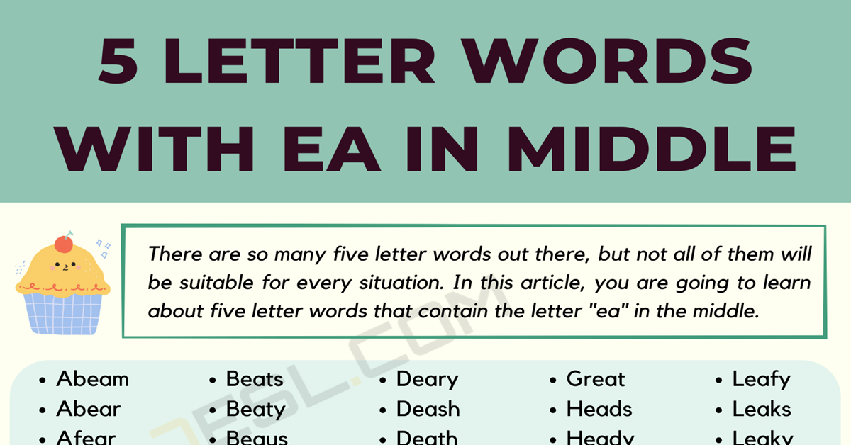 5 letter word containing ea