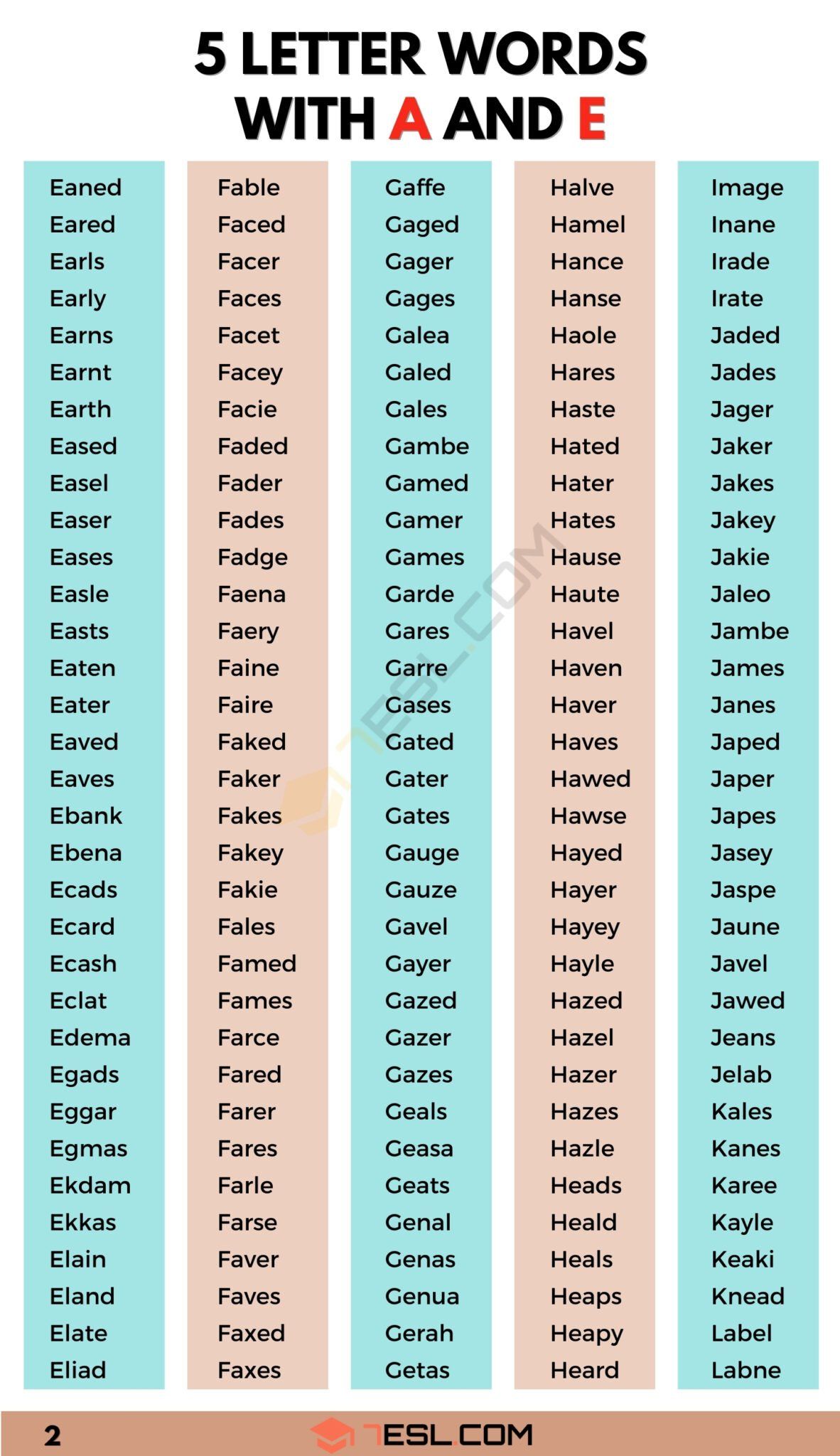 5 letter words with api