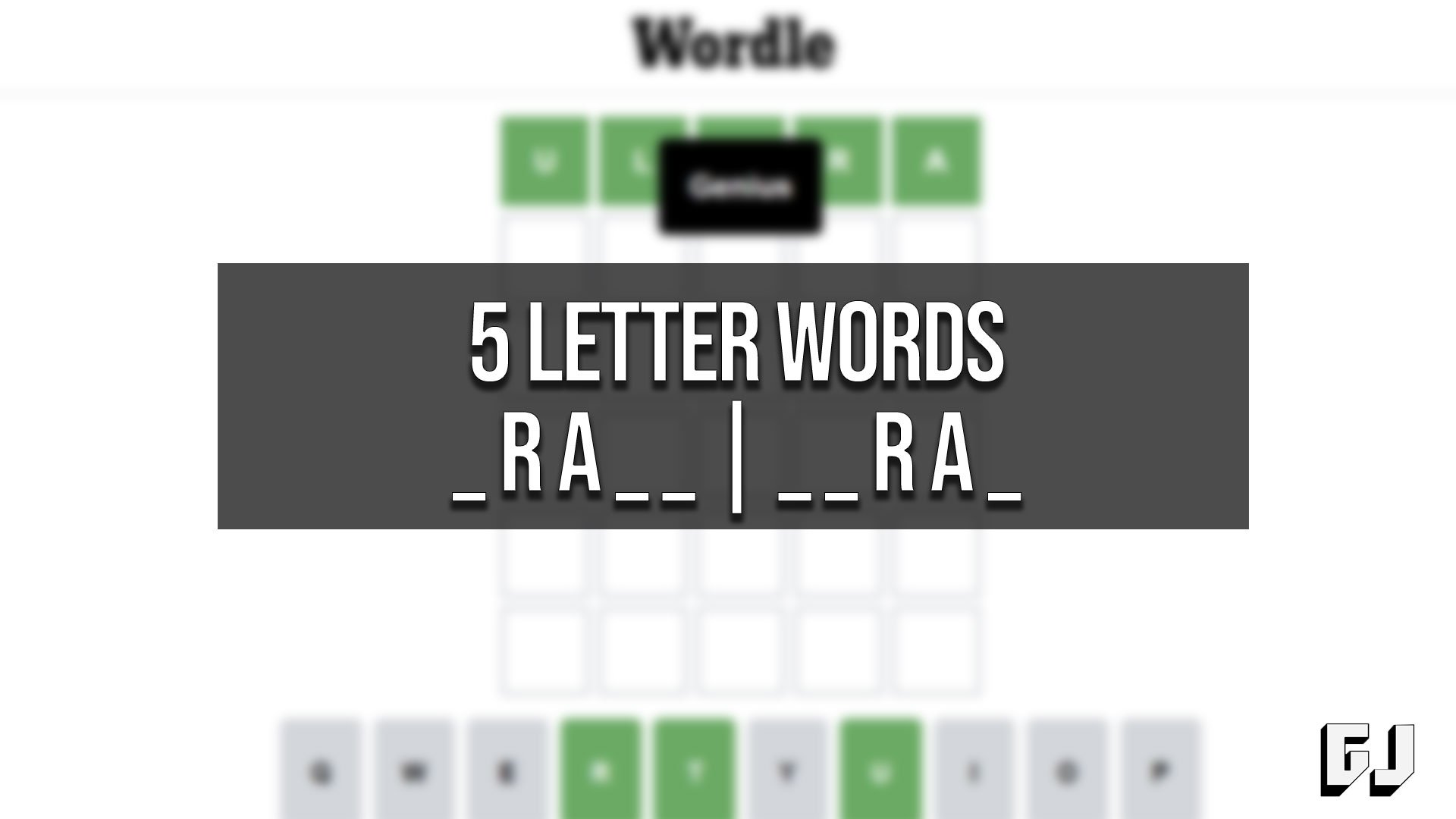 5 letter words with ra in it