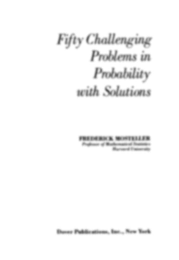 50 challenging problems in probability pdf