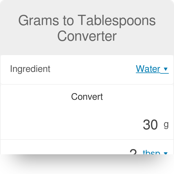 50 grams into tablespoons