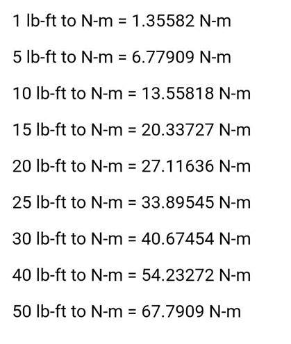 500 nm to ft lbs