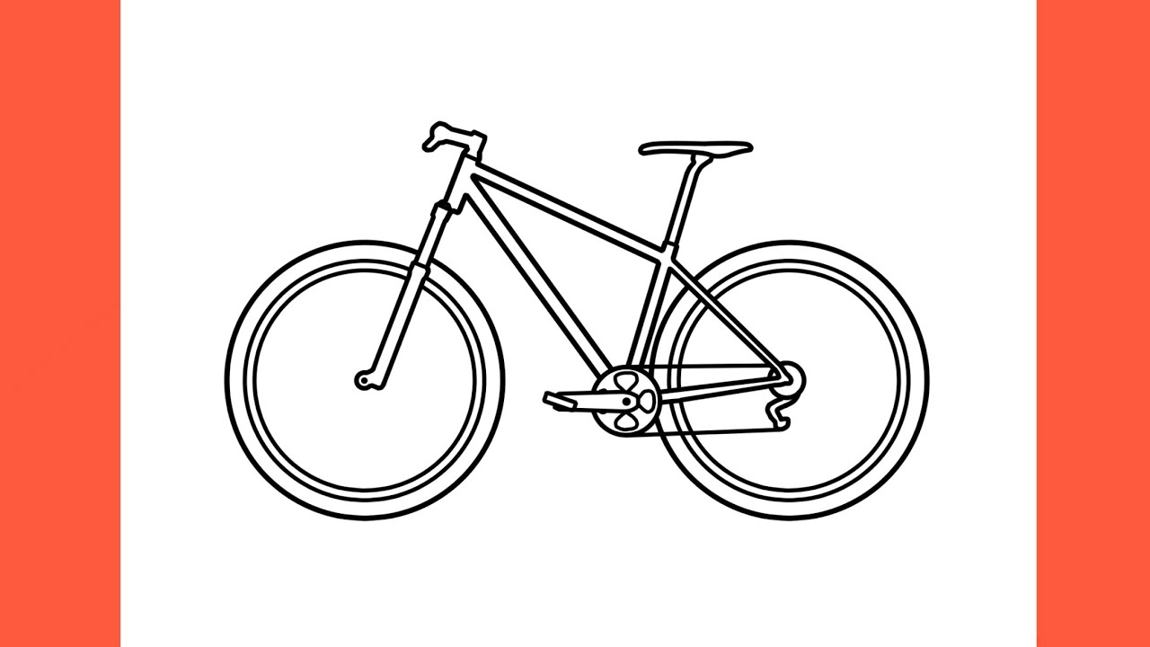 biking drawing easy