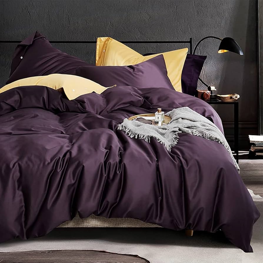 dark purple duvet cover king