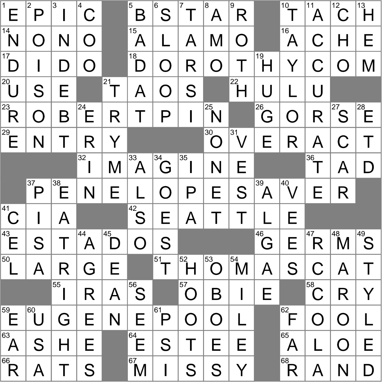 crossword clue shameless