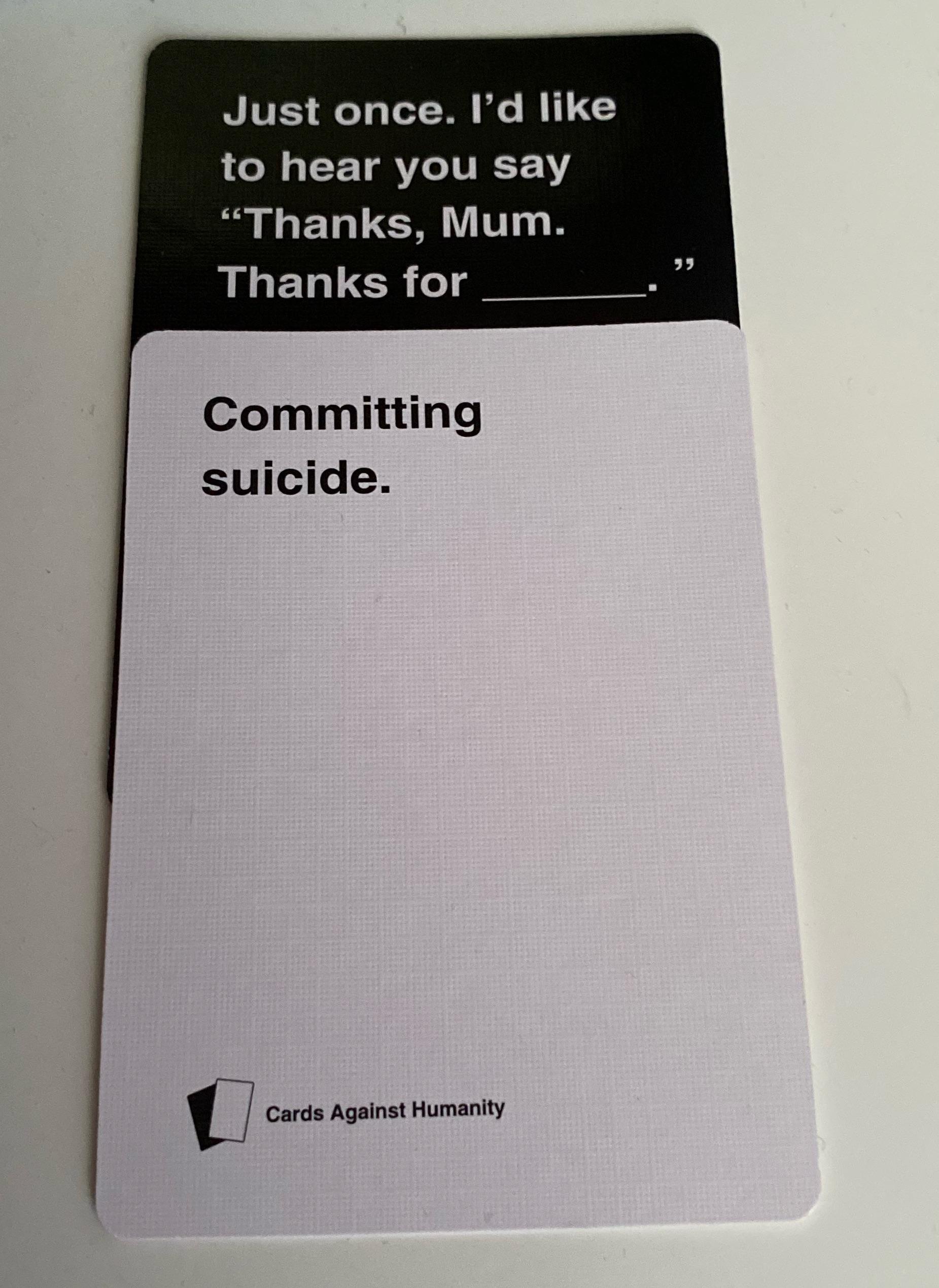 cards against humanity funniest cards