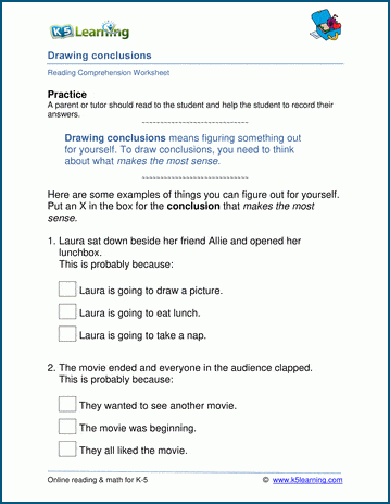 inference worksheets