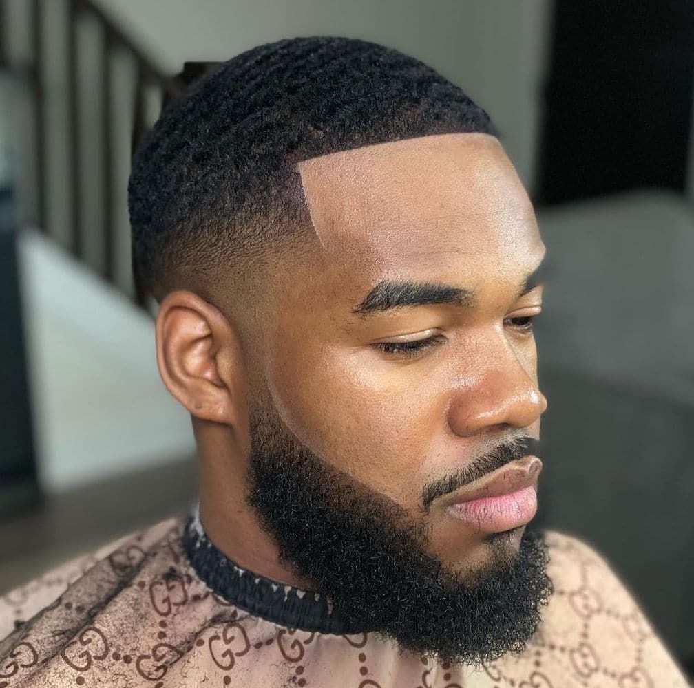 beard and fade haircut