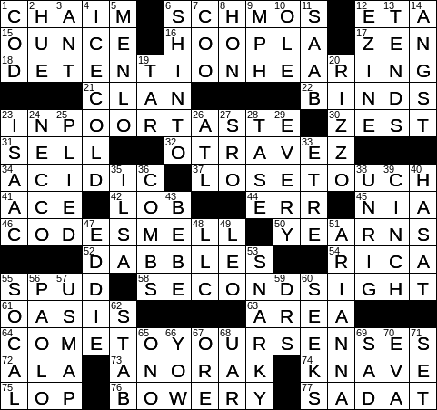 hint crossword clue