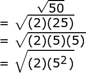 what is the square root of 50