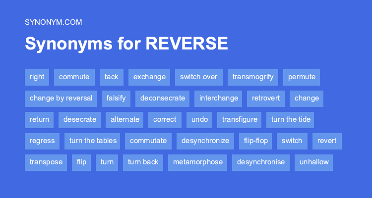 reverse antonym