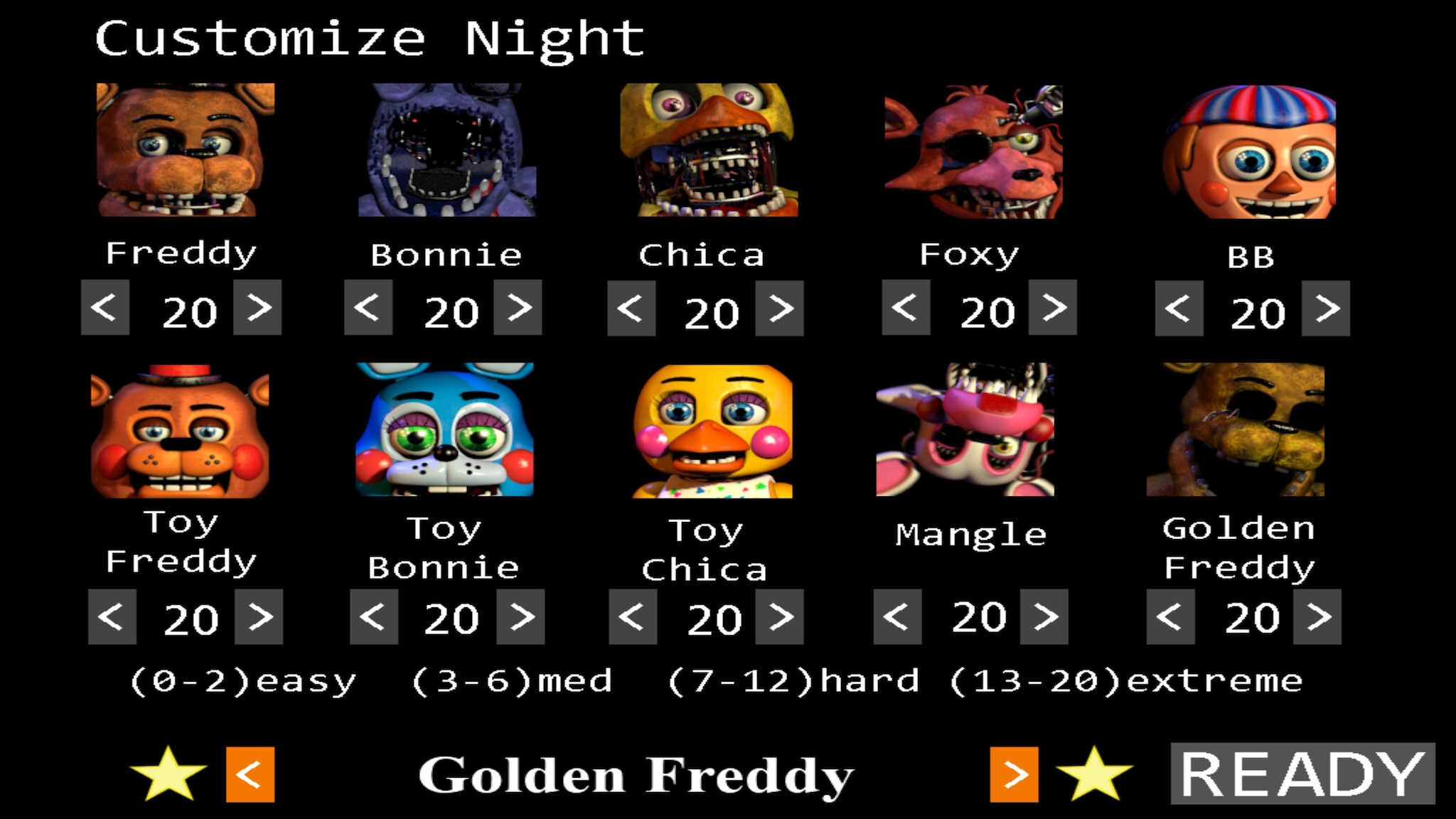 fnaf 2 all animatronics