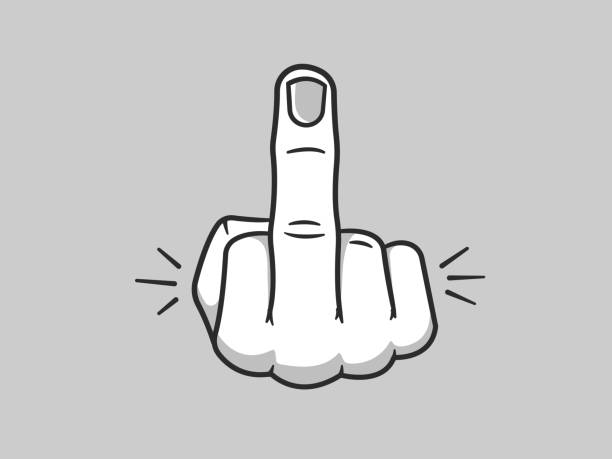 rude finger images