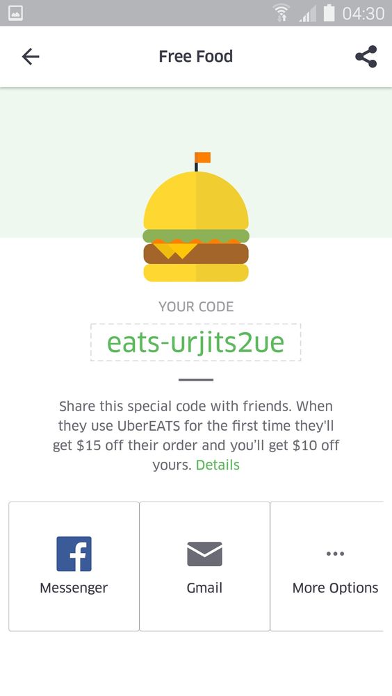 uber eats discount code spain