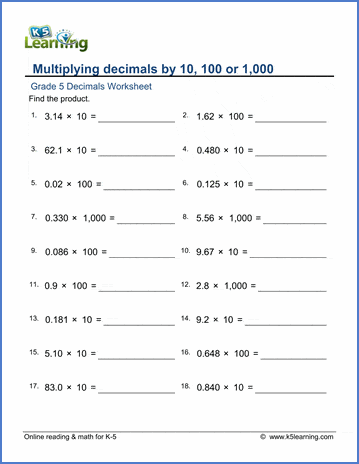 k5 learning math worksheets