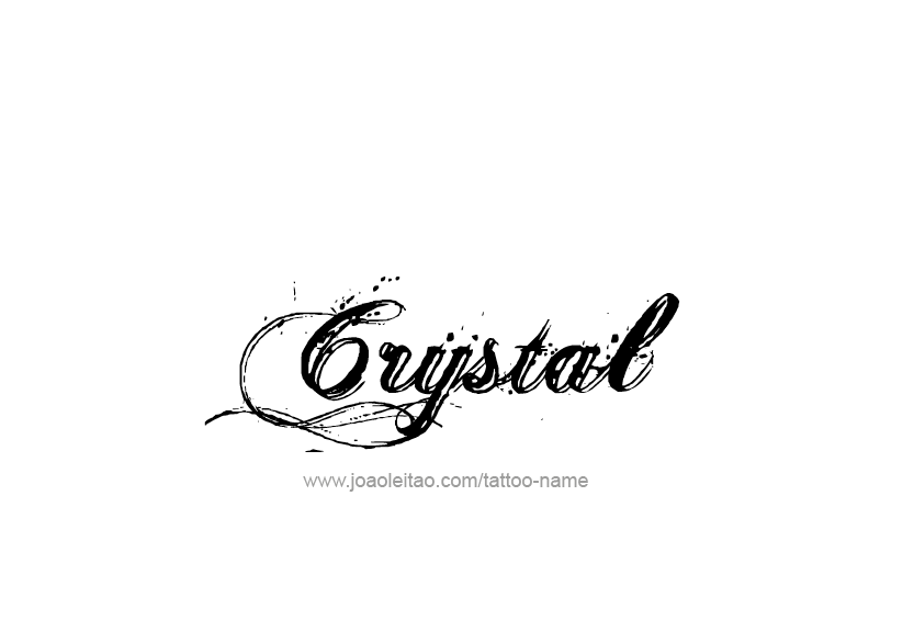 crystal name tattoo