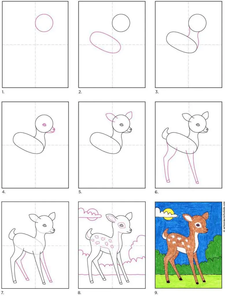 how to draw a deer