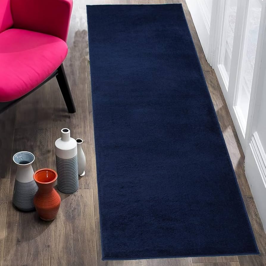 navy blue runner rug