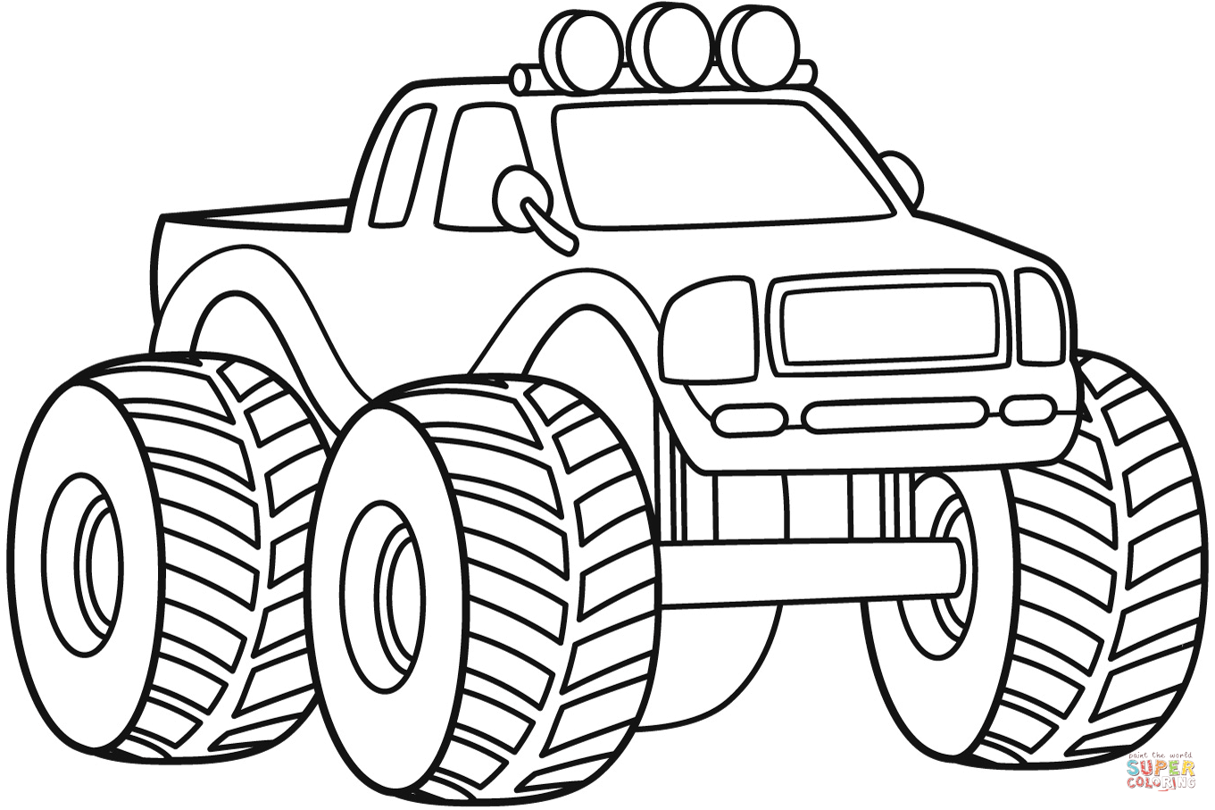 monster truck images to color