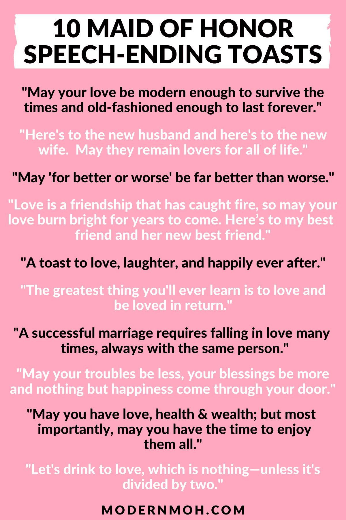 funny quotes for maid of honor speech