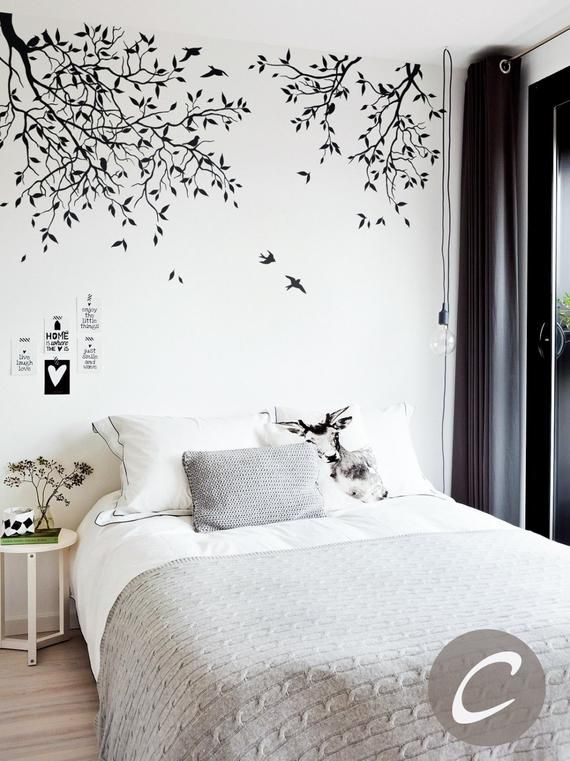 white wall stickers for bedrooms