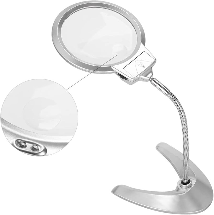 magnifying glass and light stand