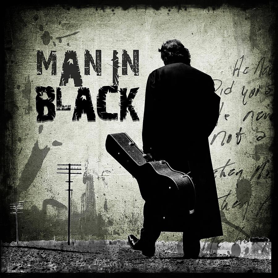 johnny cash man in black poster