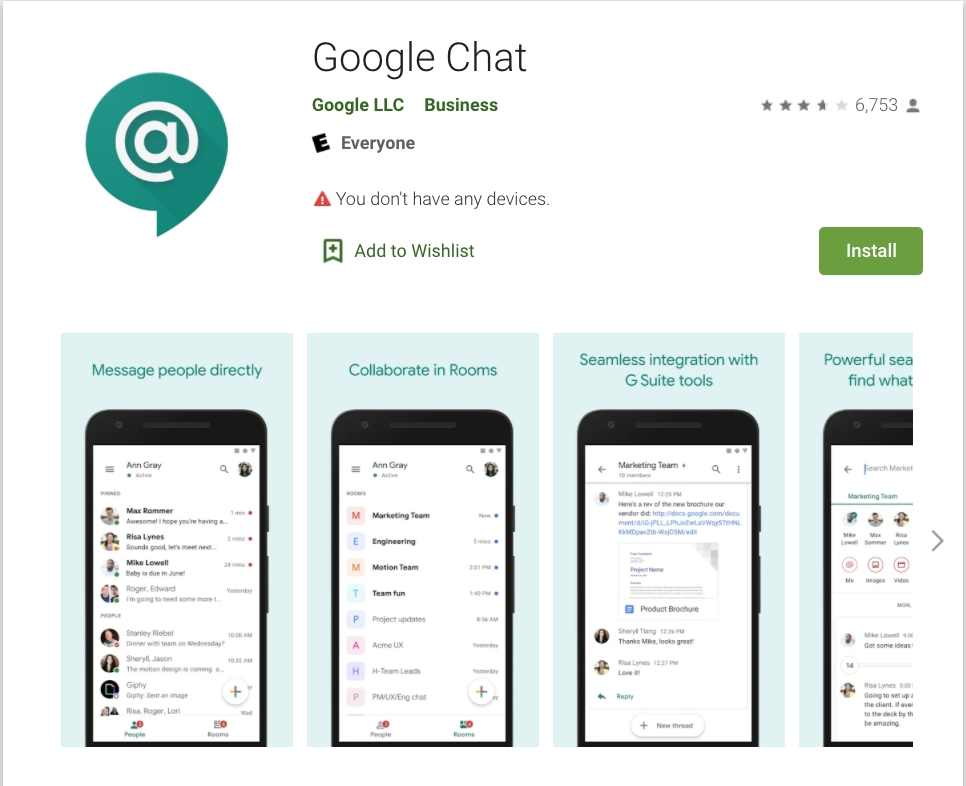 open google chat