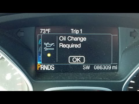 2014 ford escape oil reset