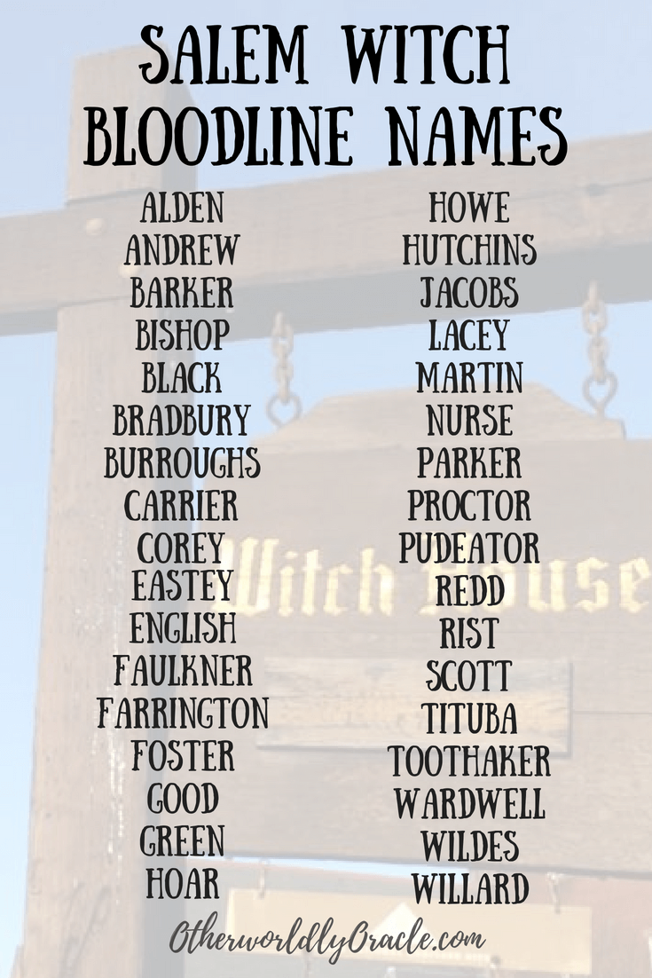 male witch names