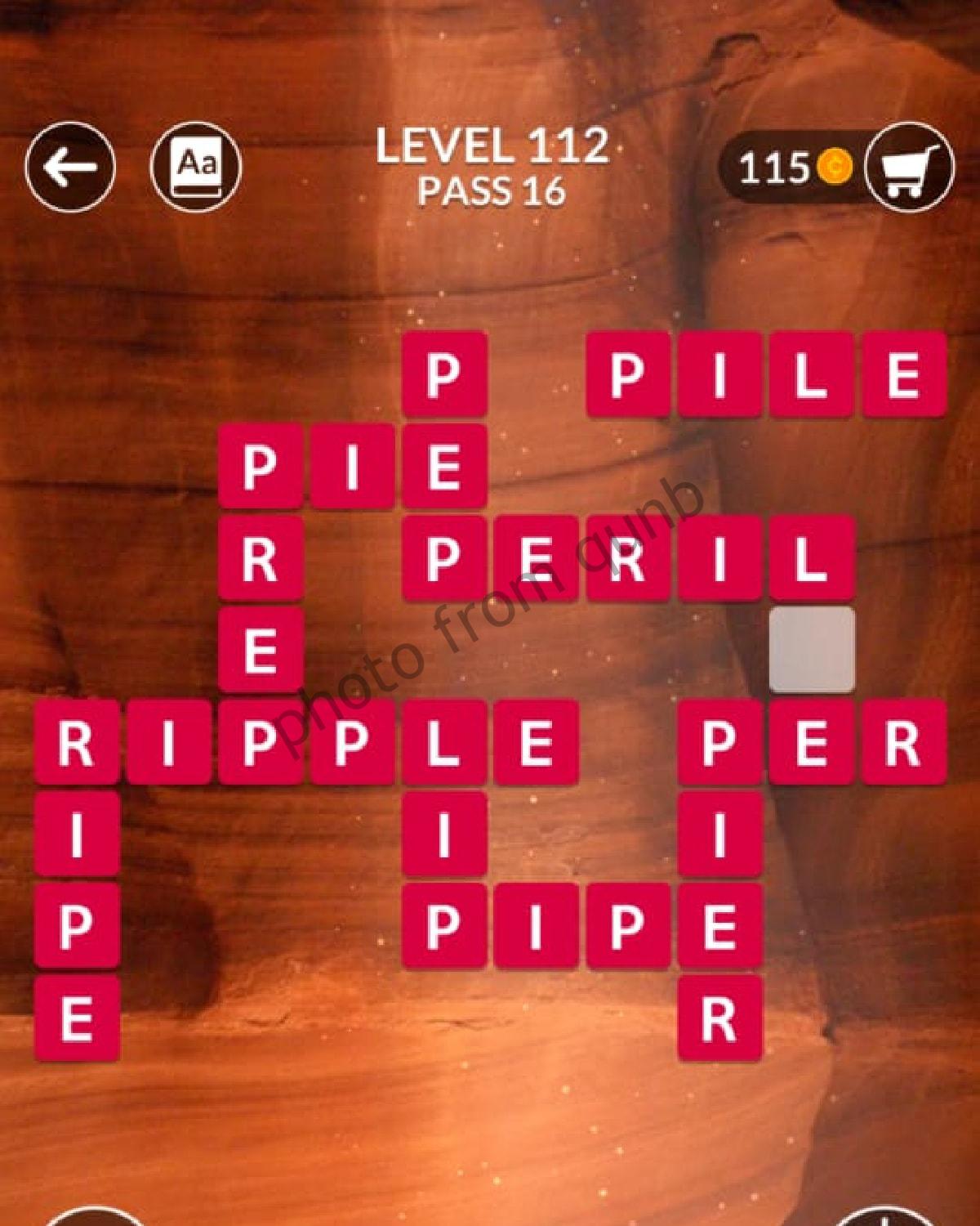 level 112 wordscapes