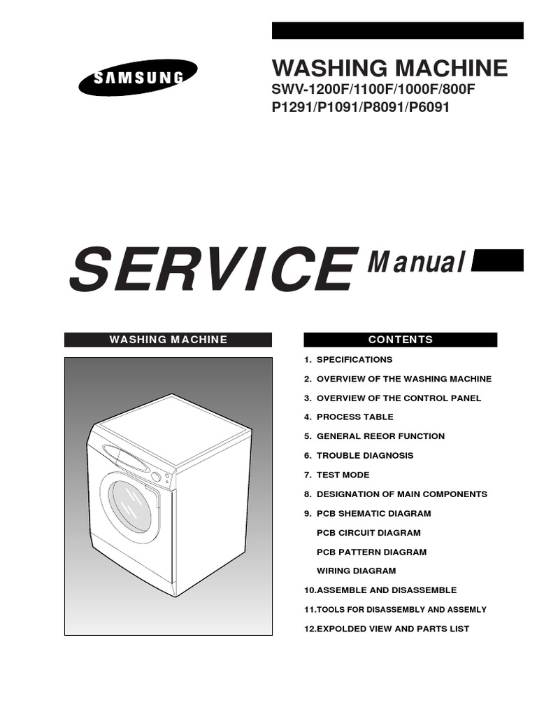 samsung washing machine manual