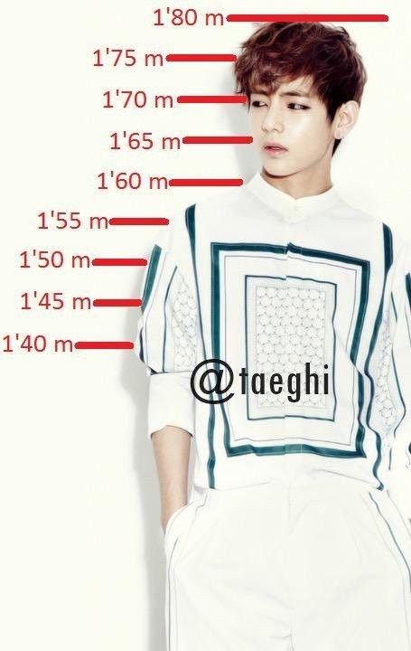 bts v height in feet