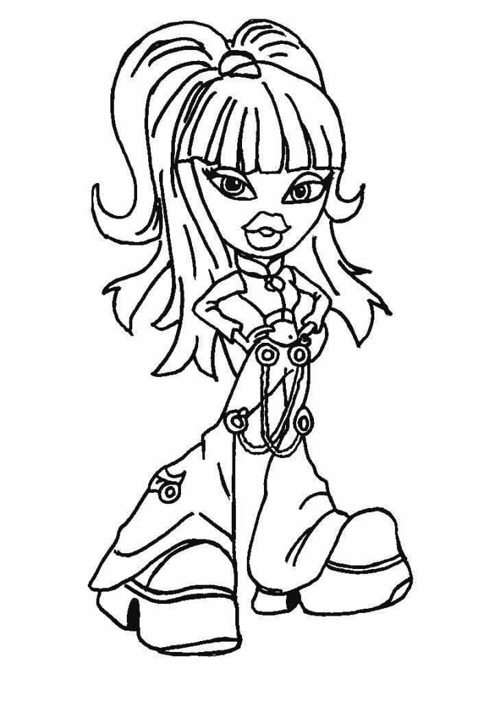 printable bratz coloring pages