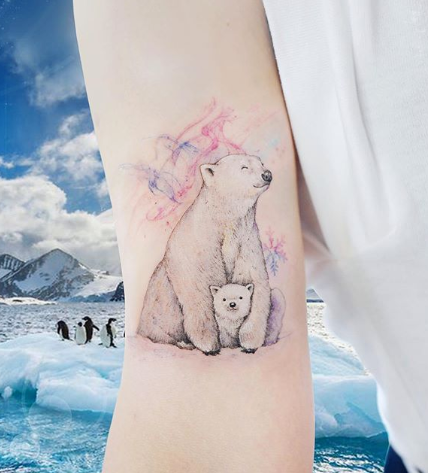 polar bear tattoo