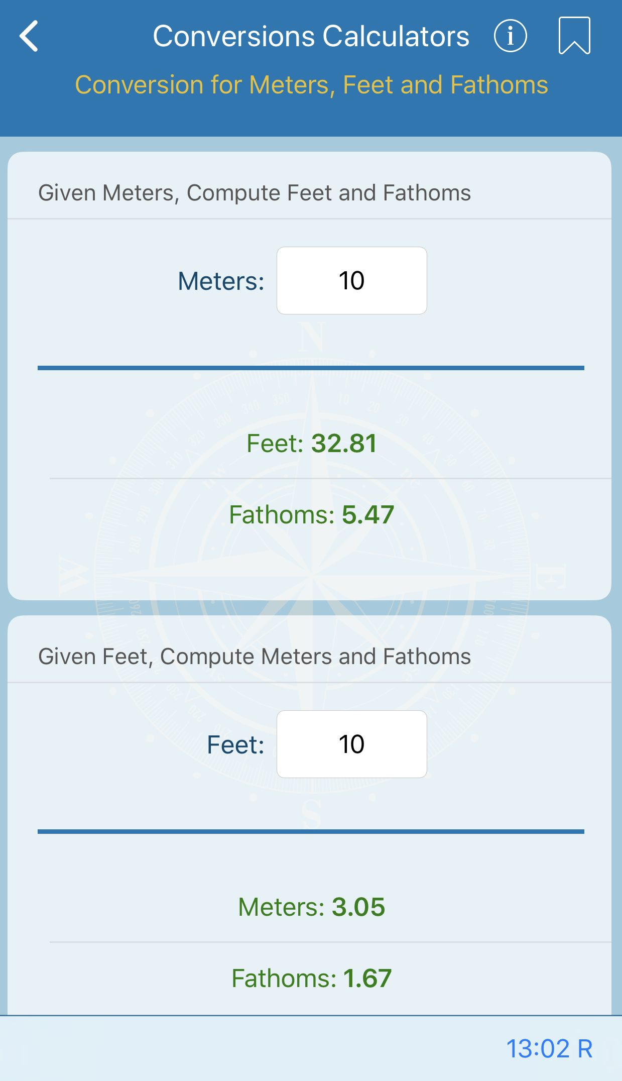 fathoms to meters