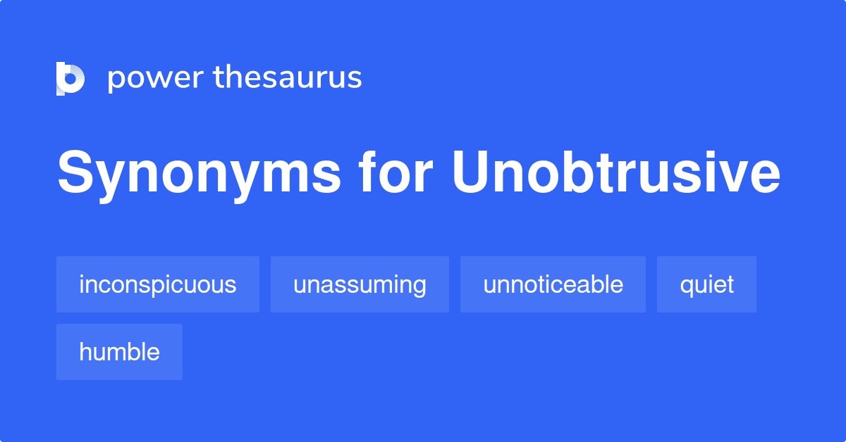 unobtrusive thesaurus