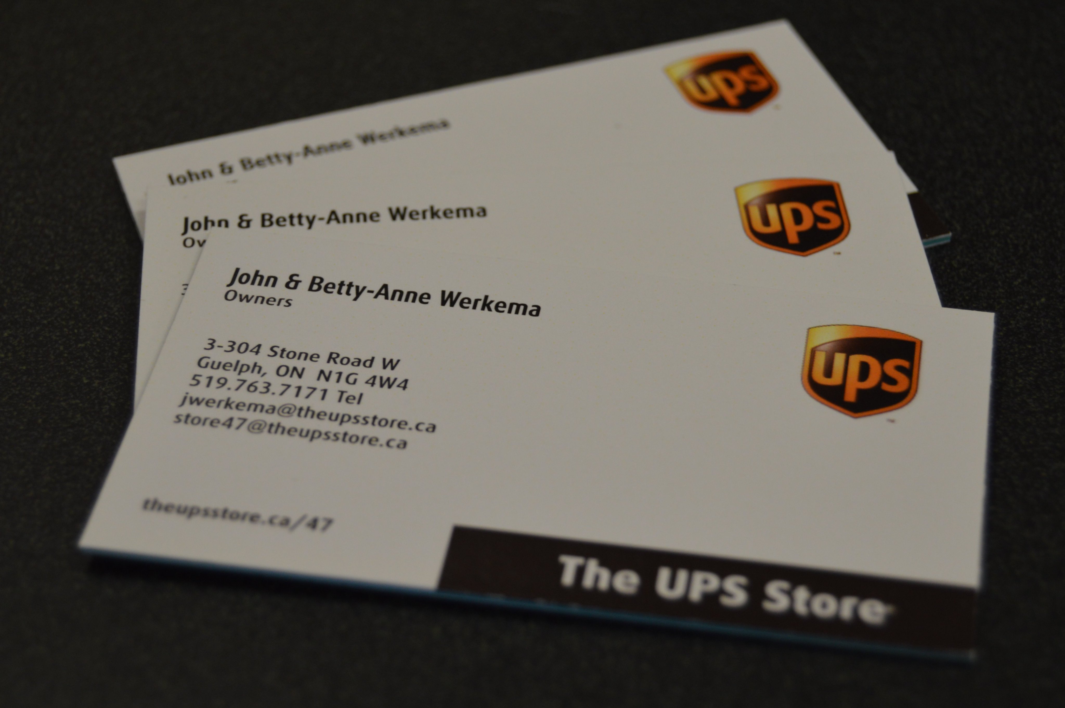 ups business cards