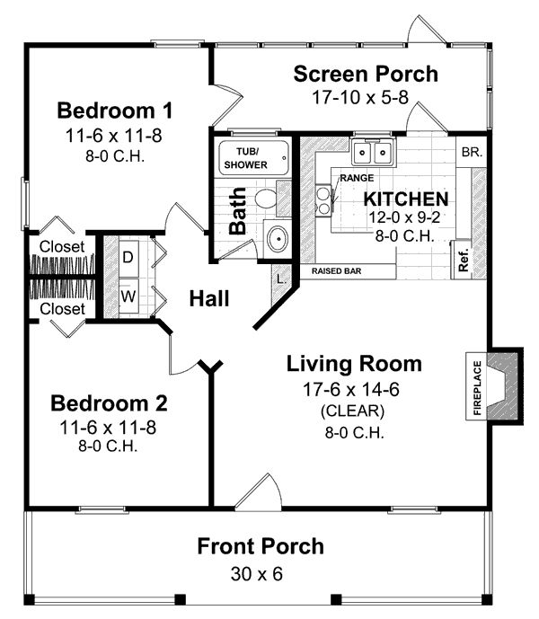 800 sq ft cottage plans