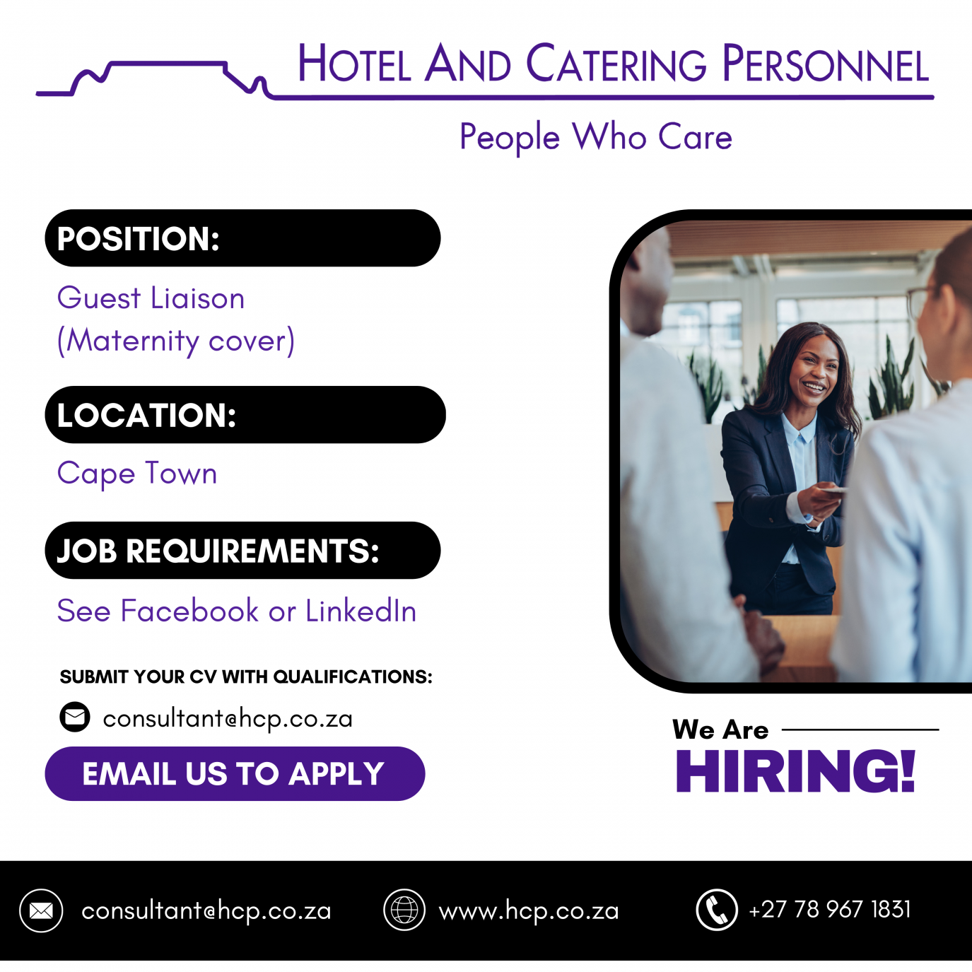 hotel jobs in cape town