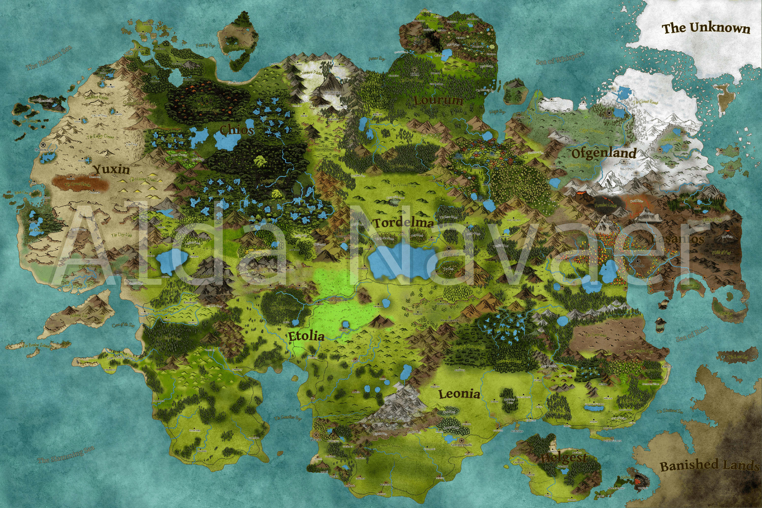 dungeons and dragons world map