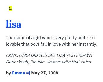 lisa urban dictionary