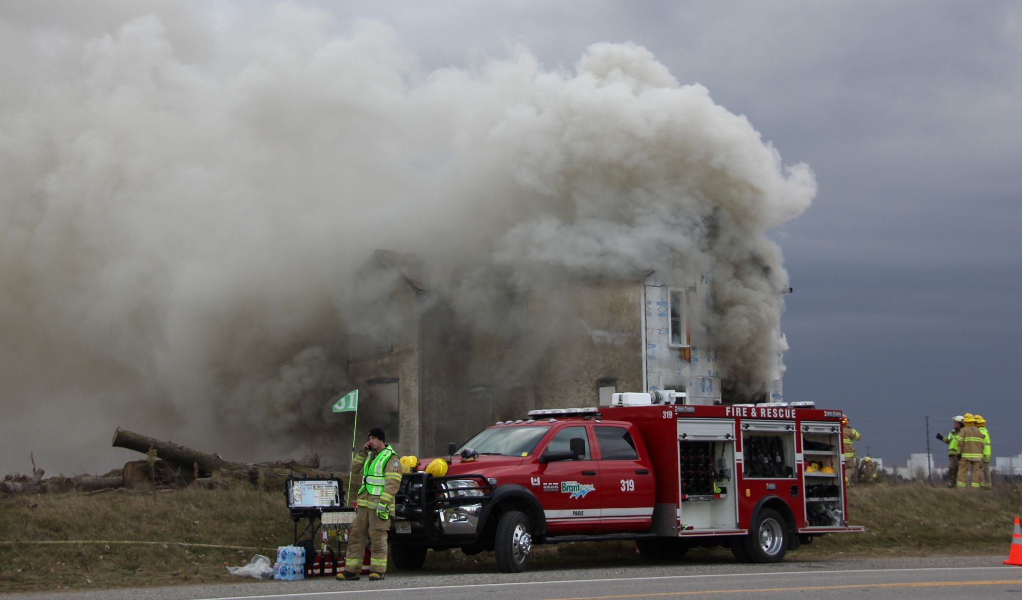 fire in brant county today